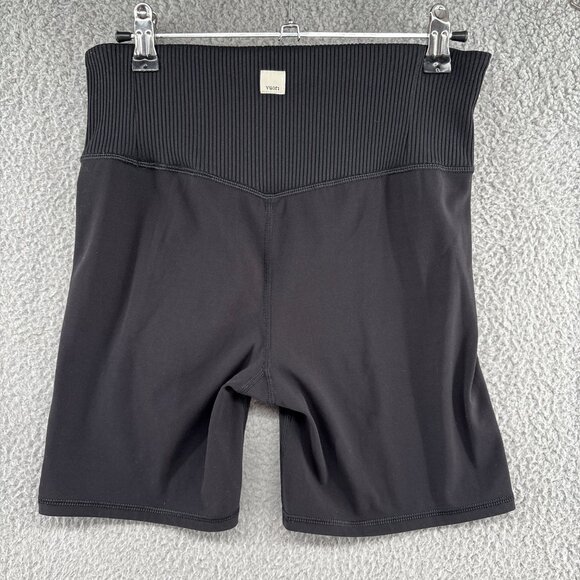Vuori Studio Pocket Shorts Black Ribbed Waist High Rise Size Medium - Picture 7 of 10